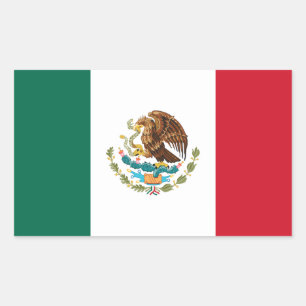 Pegatina Rectangular Bandera mexicana - Bandera de México