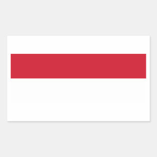 Pegatina Rectangular Bandera monegasca/monacana (civil)