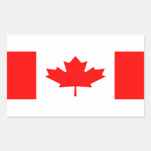 Pegatina Rectangular Bandera nacional de 4 Canadá