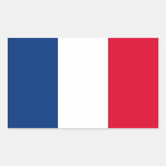 Pegatina Rectangular Bandera nacional de 4 Francia