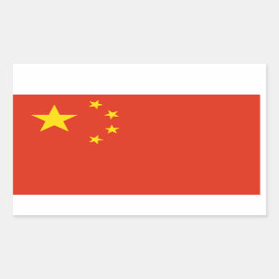 Pegatina Rectangular Bandera nacional de China