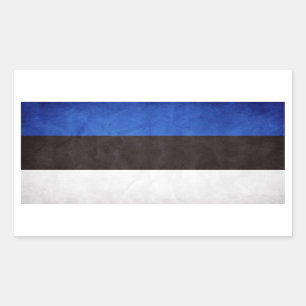 Pegatina Rectangular Bandera nacional de Estonia de CUATRO Grange