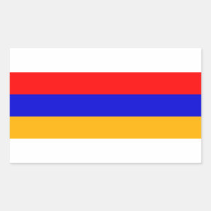 Pegatina Rectangular Bandera nacional de FOUR Armenia