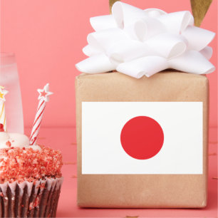 Pegatina Rectangular Bandera nacional de Japón