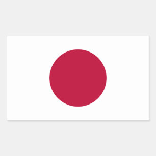 Pegatina Rectangular Bandera nacional de Japón
