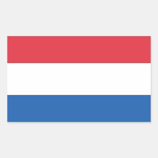 Pegatina Rectangular Bandera nacional de los Países Bajos (Anverso)