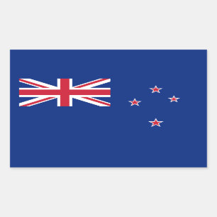 Pegatina Rectangular Bandera neozelandesa, Bandera de Nueva Zelanda