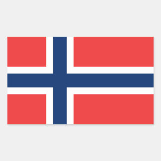 Pegatina Rectangular Bandera noruega