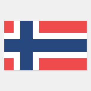 Pegatina Rectangular Bandera noruega