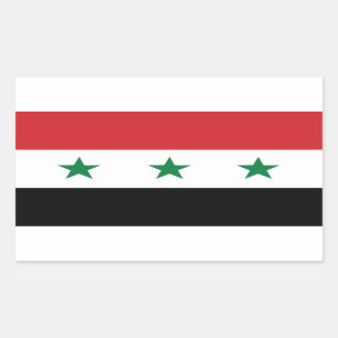 Pegatina Rectangular Bandera oficial de Iraq