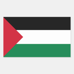 Pegatina Rectangular Bandera palestina