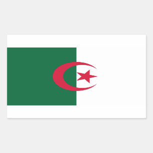 Pegatina Rectangular Bandera patriótica argelina