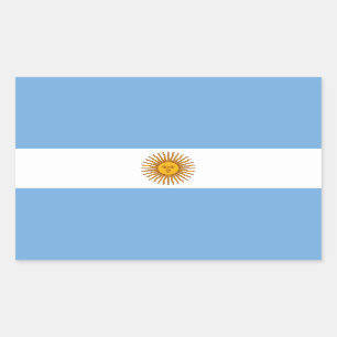 Pegatina Rectangular Bandera Patriótica Argentina