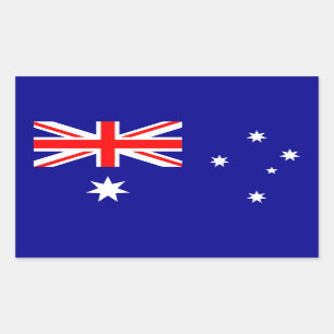 Pegatina Rectangular Bandera patriótica australiana