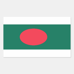 Pegatina Rectangular Bandera patriótica bangladesí