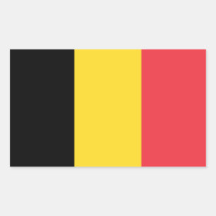 Pegatina Rectangular Bandera patriótica belga