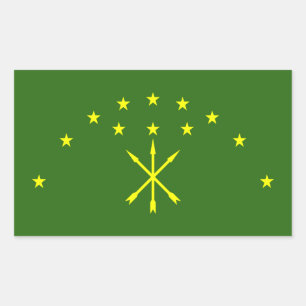 Pegatina Rectangular Bandera patriótica de Adigueya