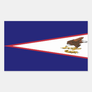 Pegatina Rectangular Bandera patriótica de Samoa Americana
