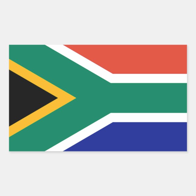 Pegatina Rectangular Bandera patriótica de Sudáfrica Bokke (Anverso)