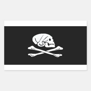 Pegatina Rectangular Bandera pirata de Henry Every