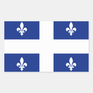 Pegatina Rectangular Bandera "Quebec"