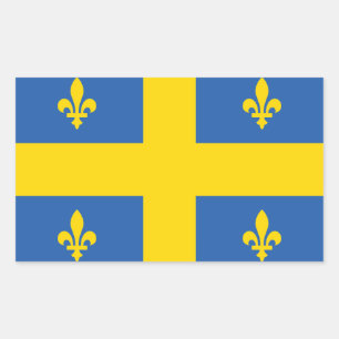 Pegatina Rectangular Bandera quebequesa ucraniana de Quebec en Ucrania