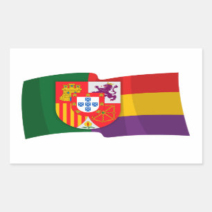 Pegatina Rectangular Bandera República Ibérica