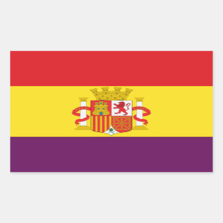 Pegatina Rectangular Bandera republicana española - Bandera República E