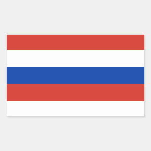 Pegatina Rectangular Bandera rusa