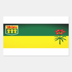 Pegatina Rectangular Bandera Saskatchewan (CANADÁ)