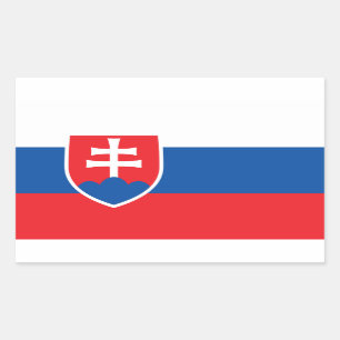 Pegatina Rectangular Bandera Stickers* de Eslovaquia