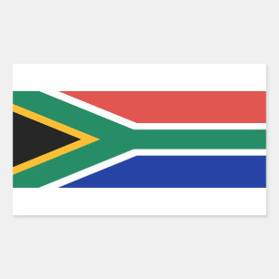 Pegatina Rectangular Bandera sudafricana, bandera de Sudáfrica