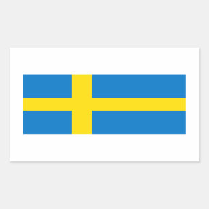 Pegatina Rectangular Bandera sueca