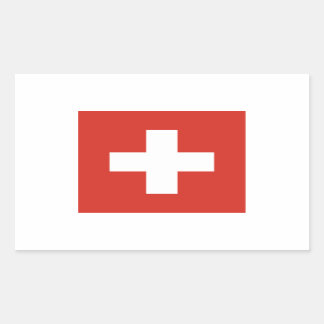 Pegatina Rectangular Bandera Suiza