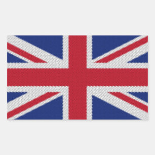 Pegatina Rectangular Bandera tejida por Union Jack