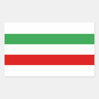 Pegatina Rectangular Bandera tricolor de cuatro Irán