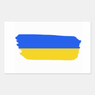 Pegatina Rectangular bandera ucraniana de los pegatinas