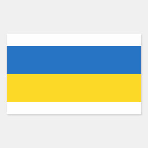Pegatina Rectangular Bandera ucraniana patriótica