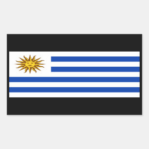 Pegatina Rectangular Bandera uruguaya, bandera de Uruguay