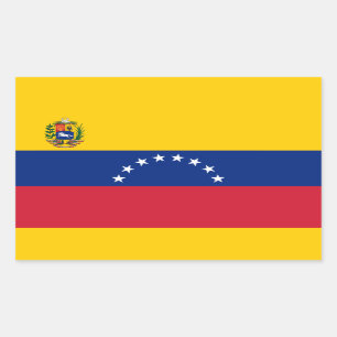 Pegatina Rectangular Bandera venezolana, bandera de Venezuela
