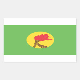 Pegatina Rectangular Bandera Zaire