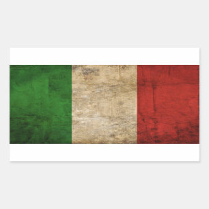 Pegatina Rectangular Banderas de país apenadas el   Italia