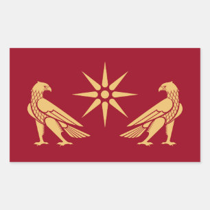 Pegatina Rectangular Banner de la dinastía Artaxiad (Armenia)