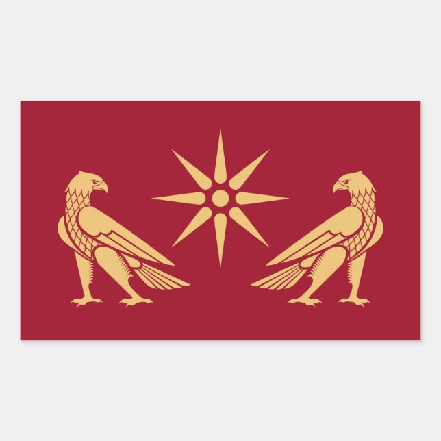 Pegatina Rectangular Banner de la dinastía Artaxiad (Armenia) (Anverso)