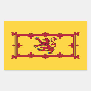 Pegatina Rectangular Banner real escocés, Escocia
