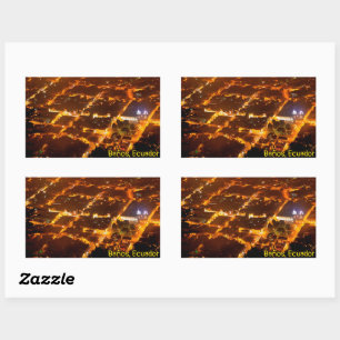 Pegatina Rectangular Banos, Ecuador