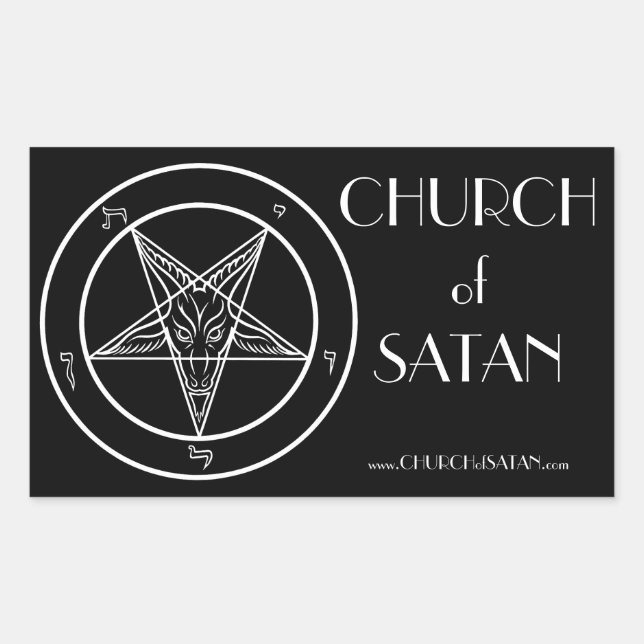 Pegatina Rectangular Baphomet CoS Stickers (Anverso)