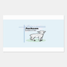 Baptism Blue Boy Lamb, Personalizable
