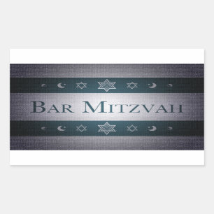 Pegatina Rectangular Bar Mitzvah