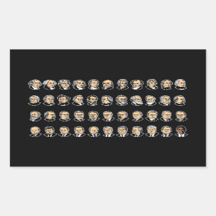 Pegatina Rectangular Barack Obama - Presidentes De Los Estados Unidos